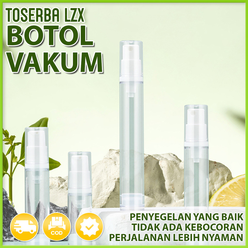 Botol semprot portabel portabel plastik transparan tekan lotion alas bedak toner botol vakum sub-bot