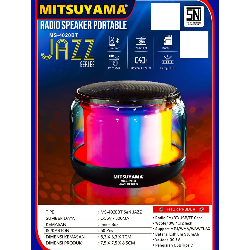 Speaker Mitsuyama Tipe Jazz Series / Speaker Bluetooth
