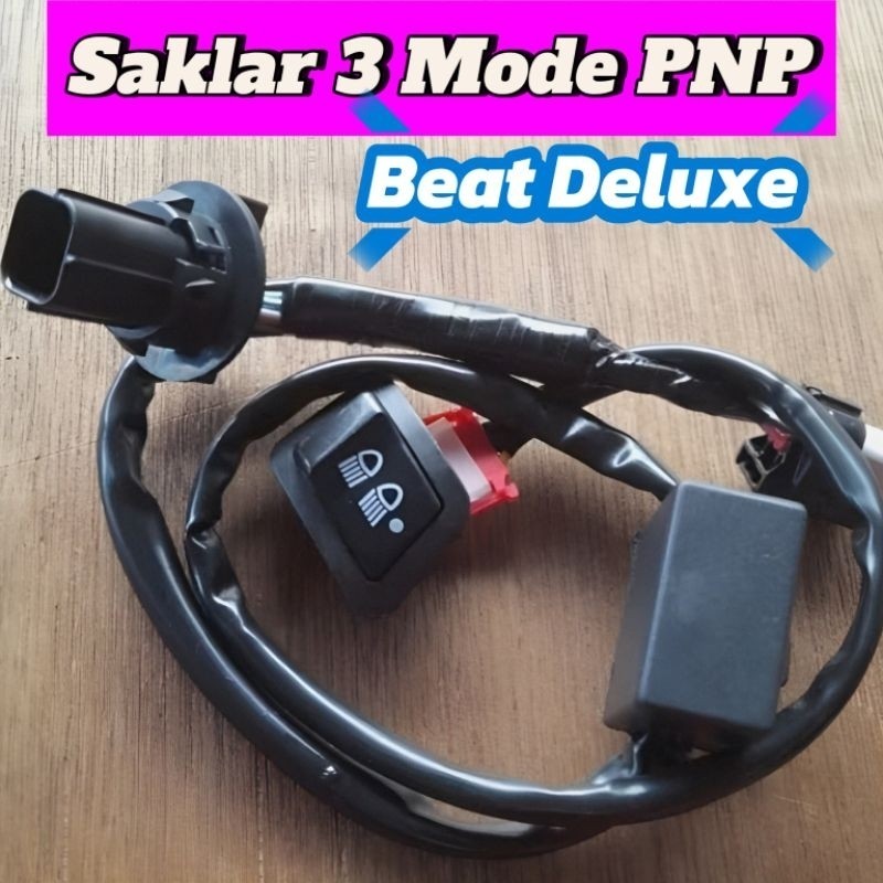 Saklar beat deluxe 3 mode saklar lampu utama motor beat deluxe 2020 2021 2022 2023