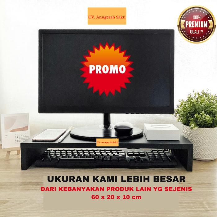 Meja Rak Peninggi Monitor Stand Pc Komputer Laptop Keyboard Speaker