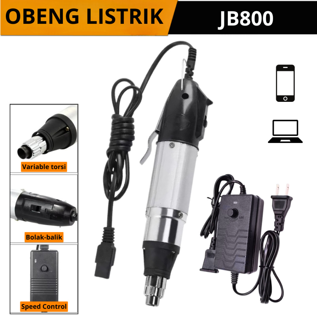 Obeng elektrik Jb800 obeng listrik bolak balik service obeng plus 2 mm dan 4 mm murah