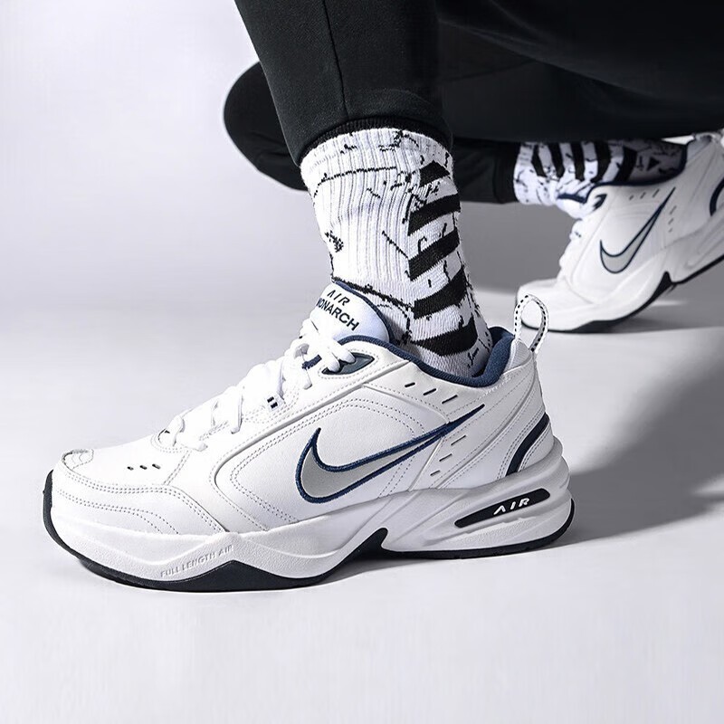 promo terbaru foot locker store nike air monarch iv white metallic silver original
