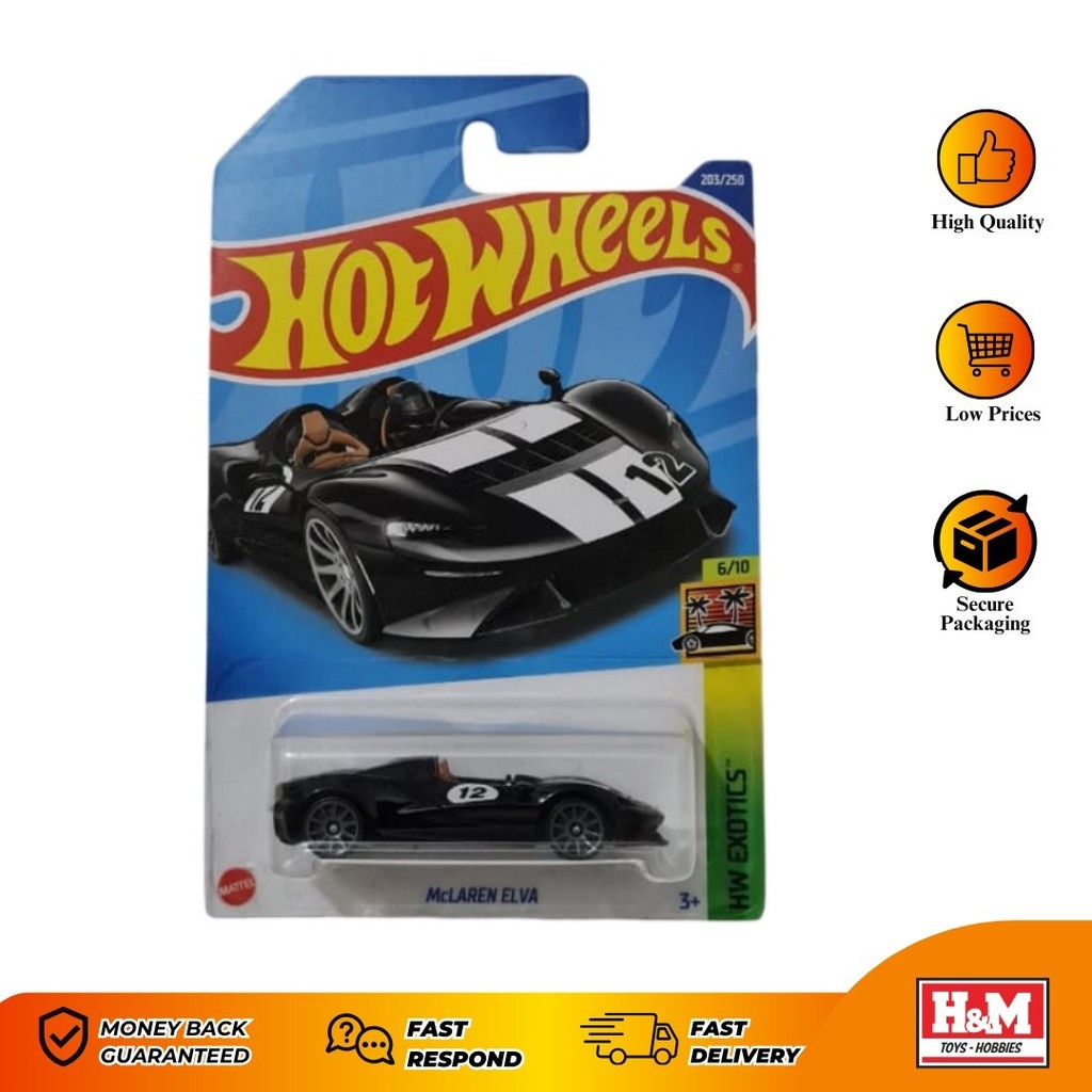 Hot Wheels Mclaren Elva Hitam
