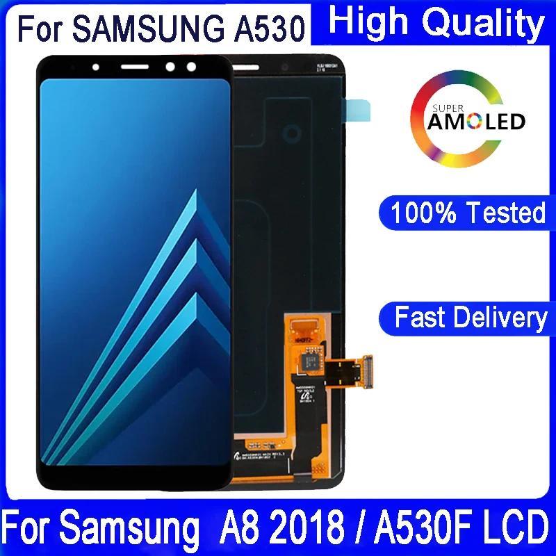 5.6"Super Amoled For SAMSUNG A8 2018 A530 A530F SM-A530F LCD splay Tou Screen gitizer Assembly For S