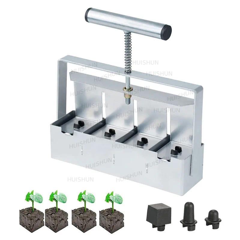 Handheld Soil Block Maker, Manual Seedling Soil Blocker, Garden Propagator Tool for Seed Starting