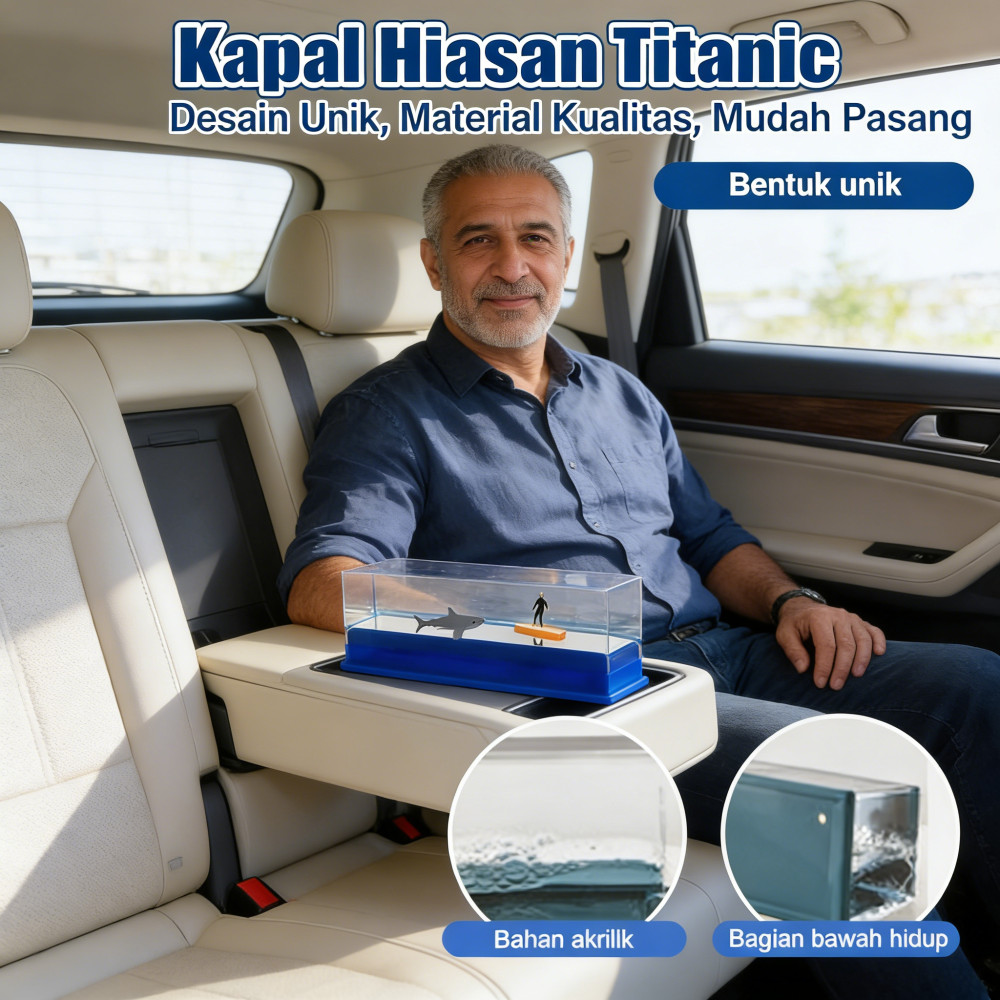 Hiasan Titanic kapal pesiar Pajangan ornemen kapal mengambang mobil hiasan one piece