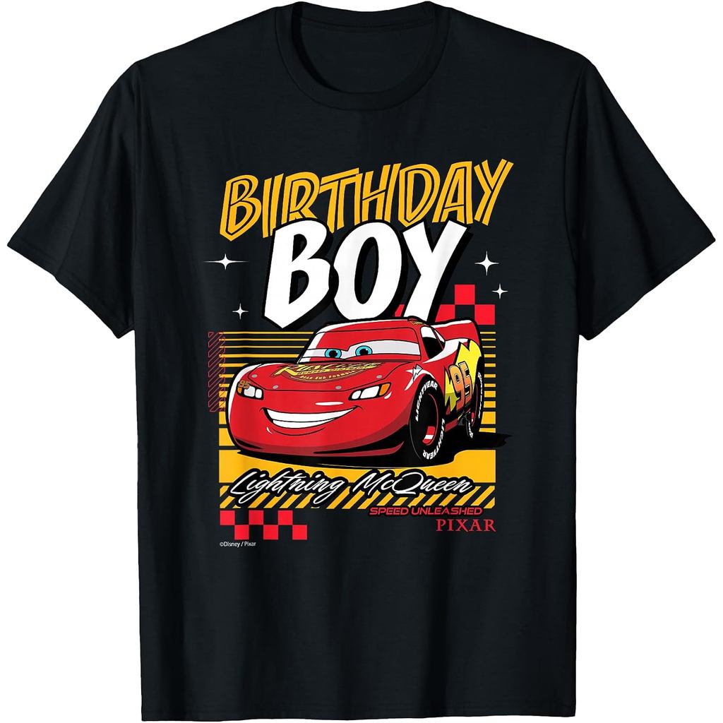 Kaos Pixar Cars Lightning McQueen Kecepatan Anak Ulang Tahun Baju Kaos Unisex