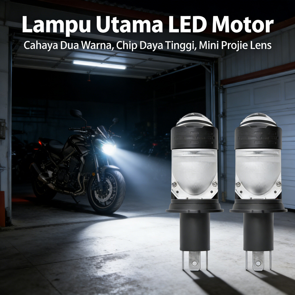 Lampu Truk Motor Mini H4 Lens Lens Mini Projie Utama Led