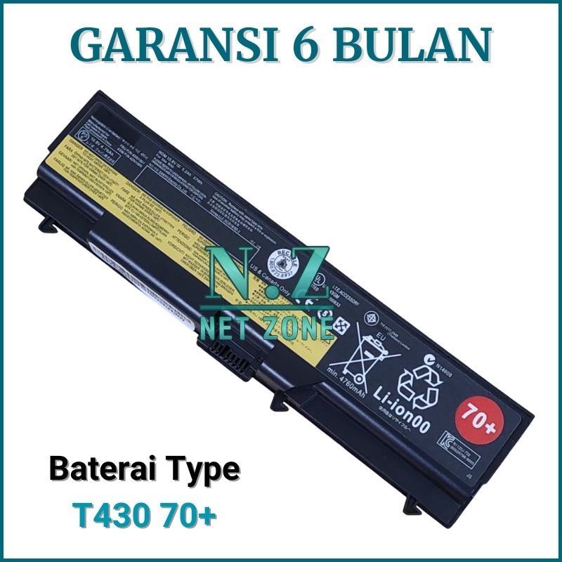 Baterai Battery Laptop T430 T410 T420 T510 70+ -NZONE