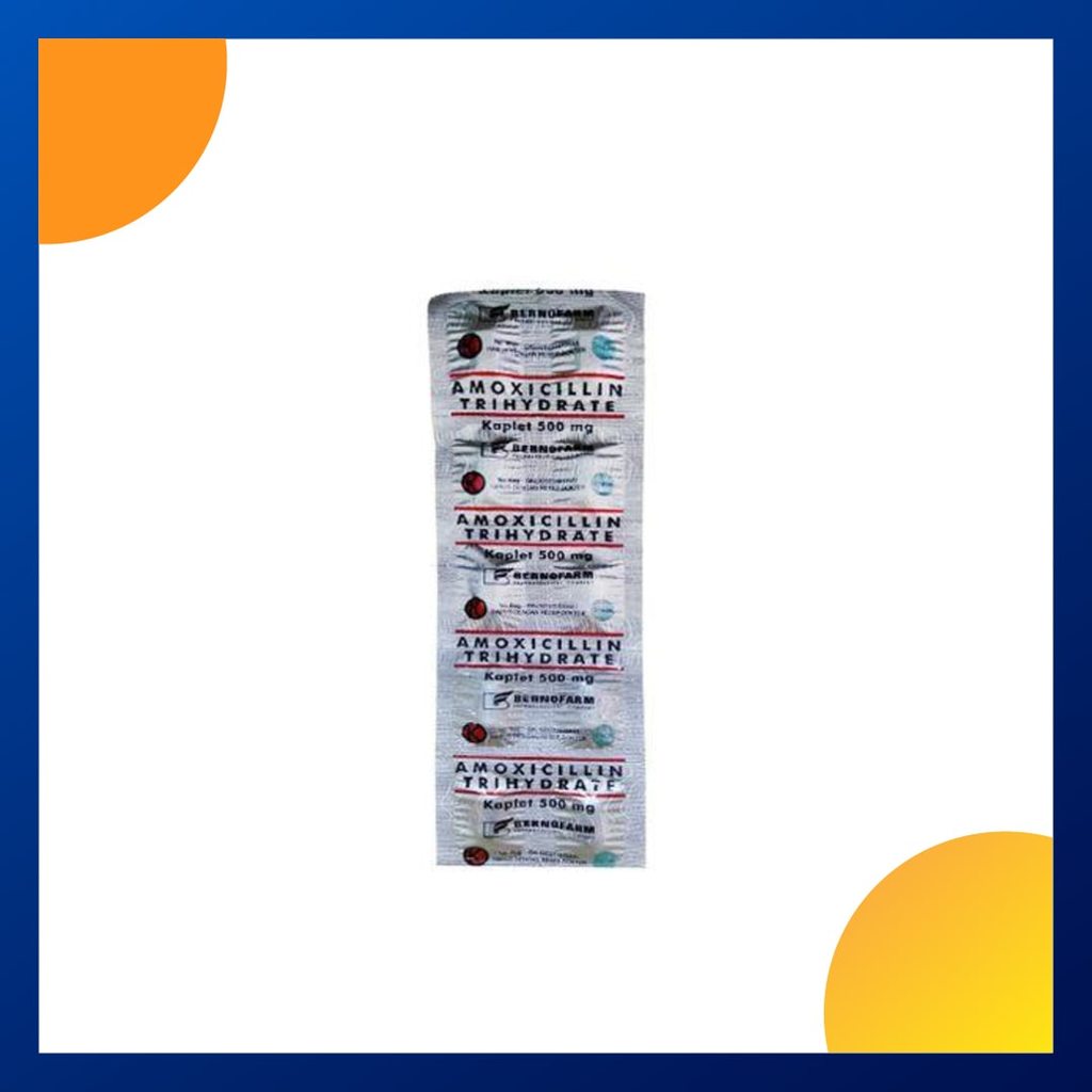 AMOXICILLIN GENERIK BERNOFARM 500 MG 1 STRIP @ 10 KAPLET