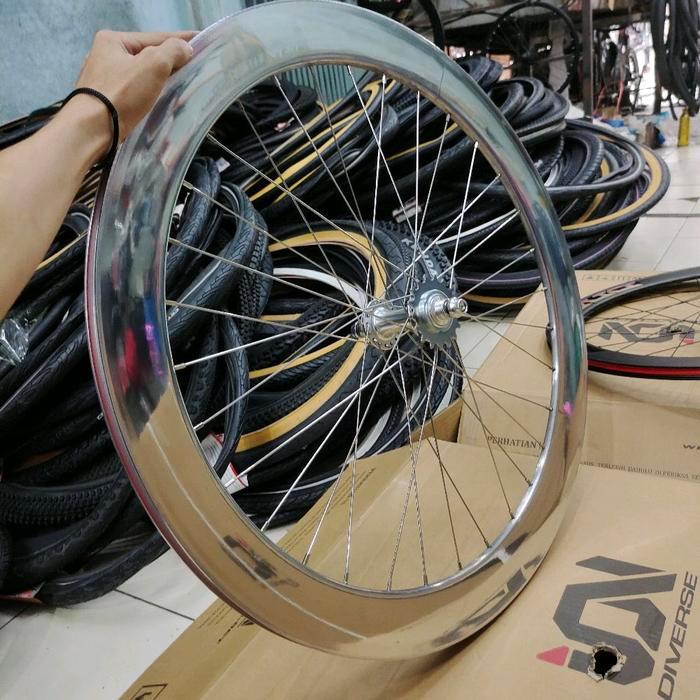 Wheelset Velg Set 700C Fixie Fix Gear ION DIVERSE Tinggi 60mm Doltrap Bearing Super Loncher Harga Sa