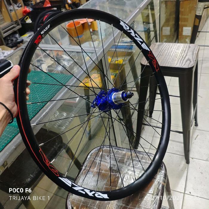 Wheelset Velg Set MTB 26 27.5 RAZE R6/R7 Disc Brake 32 Hole Jari Jari Stainless Six Bolt 6 Baut Allo