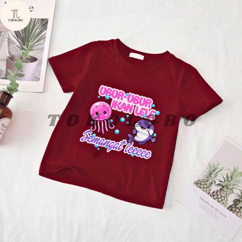 Tokolobo 9.9 Super Shopping Day T-SHIRT ANAK COMBED BULE (UBUR-UBUR IKAN LELE) DTF PRINTING (3 BULAN