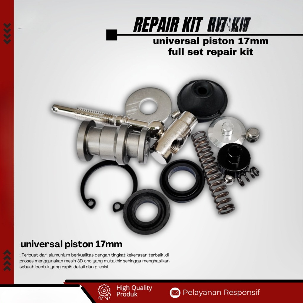 Repairkit master rem 17mm KTC Radial seal kit master rem Set Perbaikan Master Rem 17 mm - Piston, Se