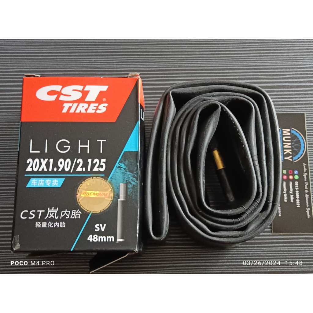 Foto Ban Dalam CST Inner Tire 20 x 1.90 / 2.125 Pentil Schrader Besar SV 48mm Valve Premium Butyl Rubber sepeda