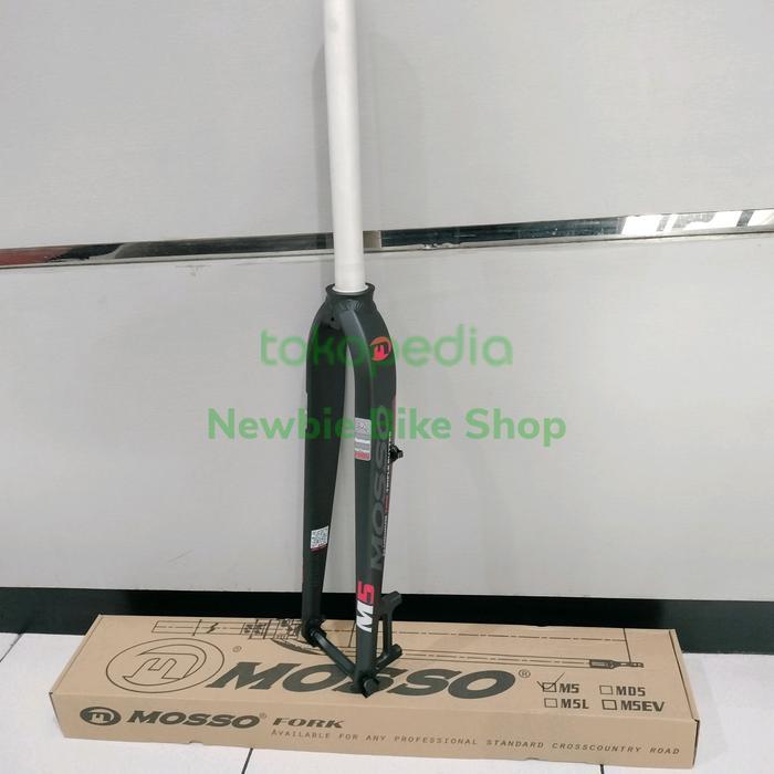 Fork Rigid Mosso M5 Disc Brake Only Rigid 26 27.5 29 700C M5 Sepeda Outdoor - Black Grey