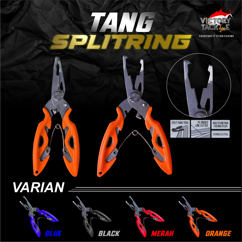 TANG PANCING MURAH FIRELOCK SPLIT RING TOOL STAINLESS STEEL PEMOTONG PE BRAIDED LINE TANG SPLIT RING