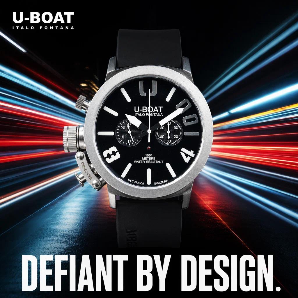 Jam Tangan Pria U-Boat Italo Fontana Thousands of Feet Diving Watch