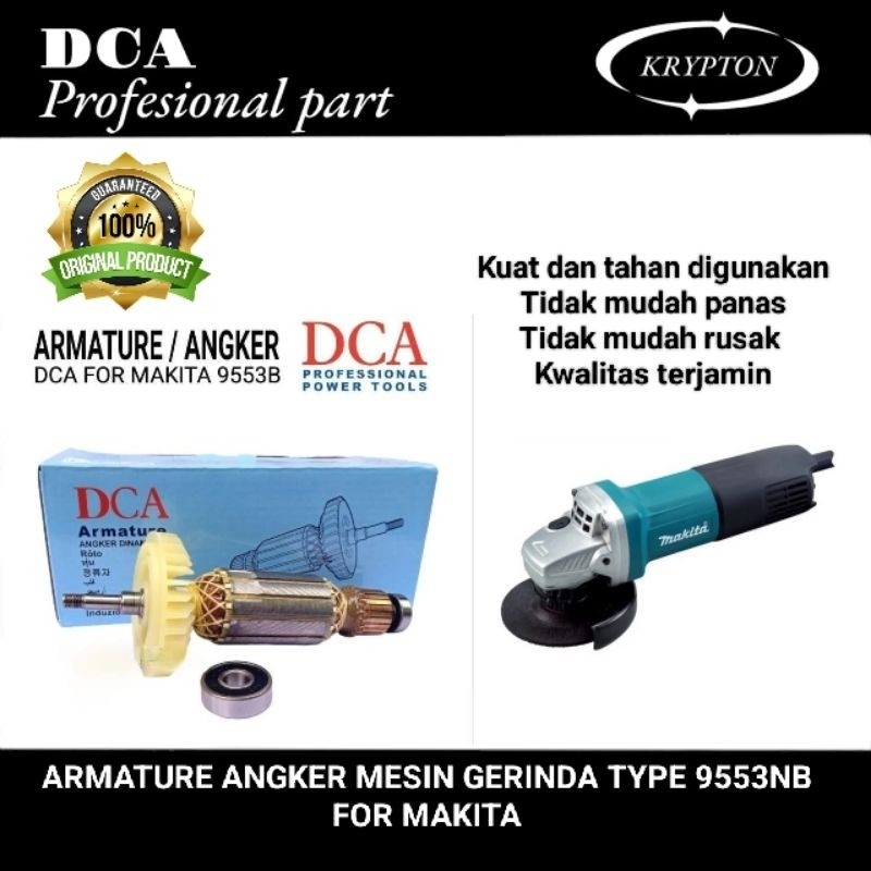 DCA armature angker mesin gerinda type 9553NB for makita ( original part dca ) kayla tools