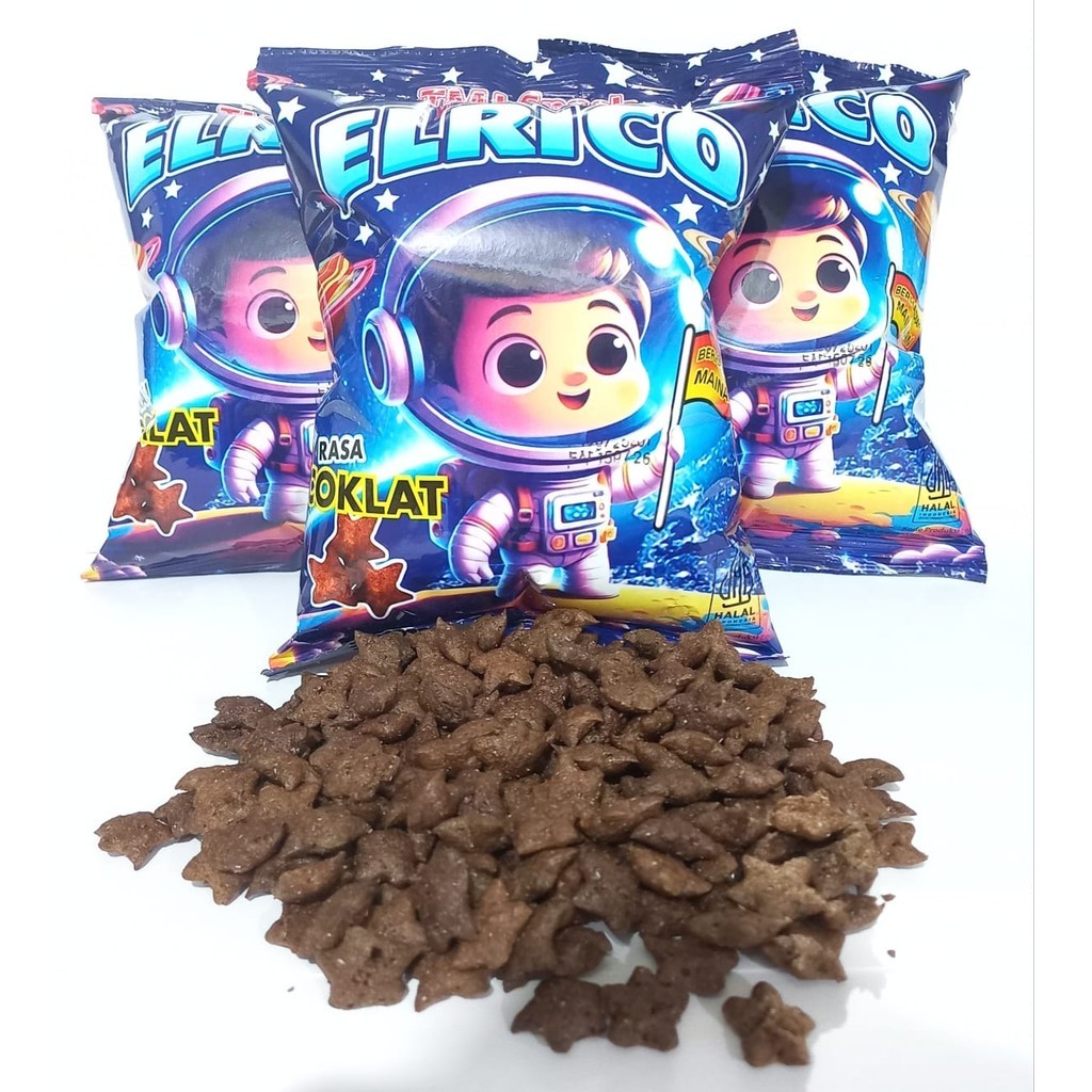 ELRICO TMJ snack rasa coklat isi 10pcs "BERHADIAH MAINAN"