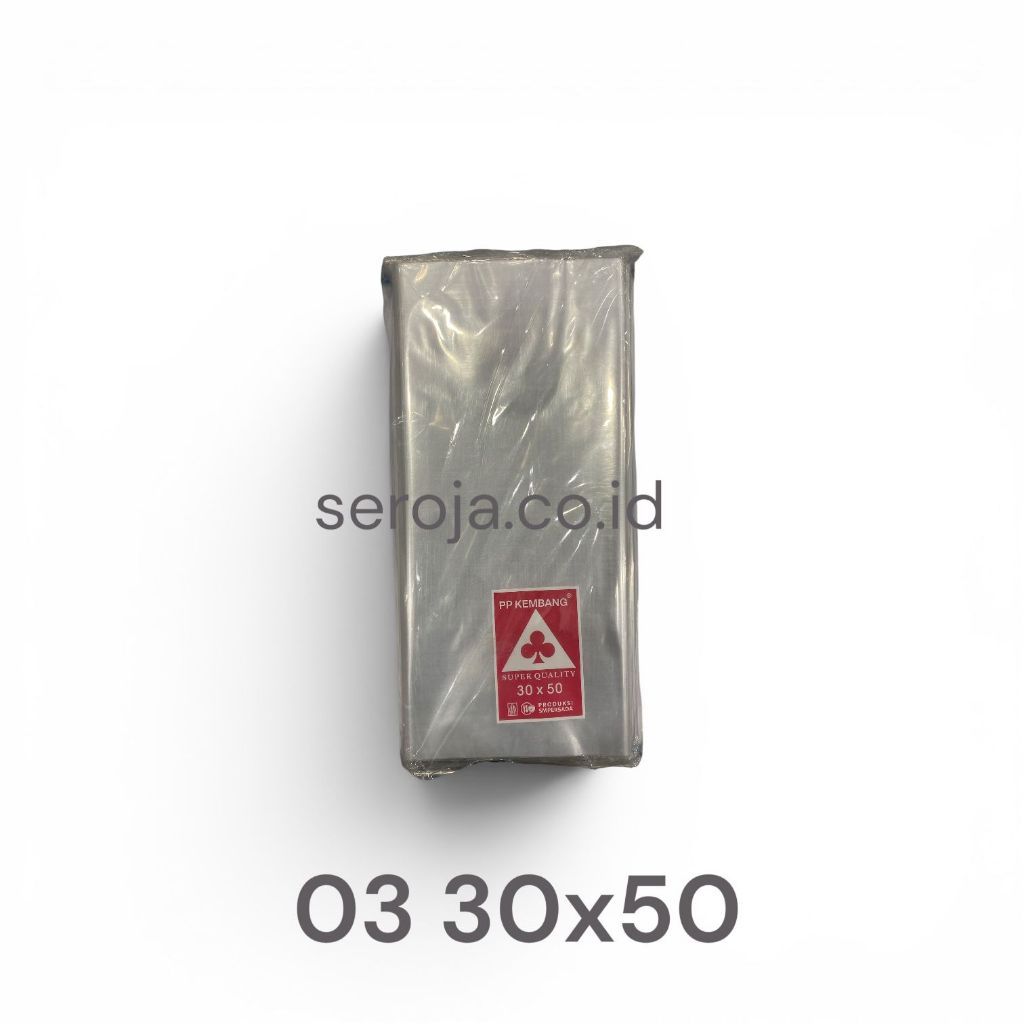 Plastik PP Bening Tebal 03 30x50