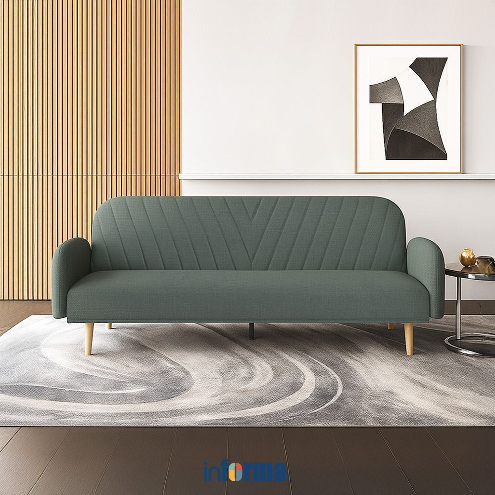 Informa Paradis Sofa Bed Fabric - Hijau Sofa Lipat Tempat Tidur Lipat Kursi Minimalis Sofa Santai
