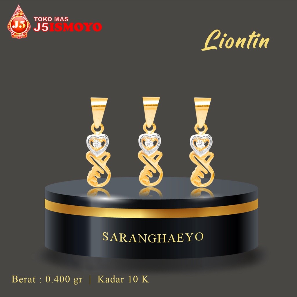 Liontin Emas Saranghaeyo Berat Ringan (TM) J5 Ismoyo