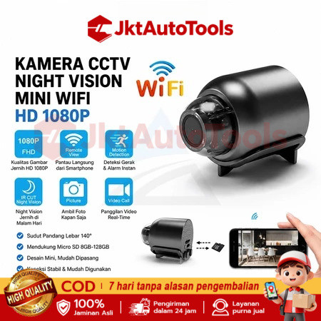 X5 Kamera CCTV Mini Tersembunyi Tanpa Kabel 1080p CCTV Wifi Jarak Jauh Lewat Hp Camera Cctv Kamera K