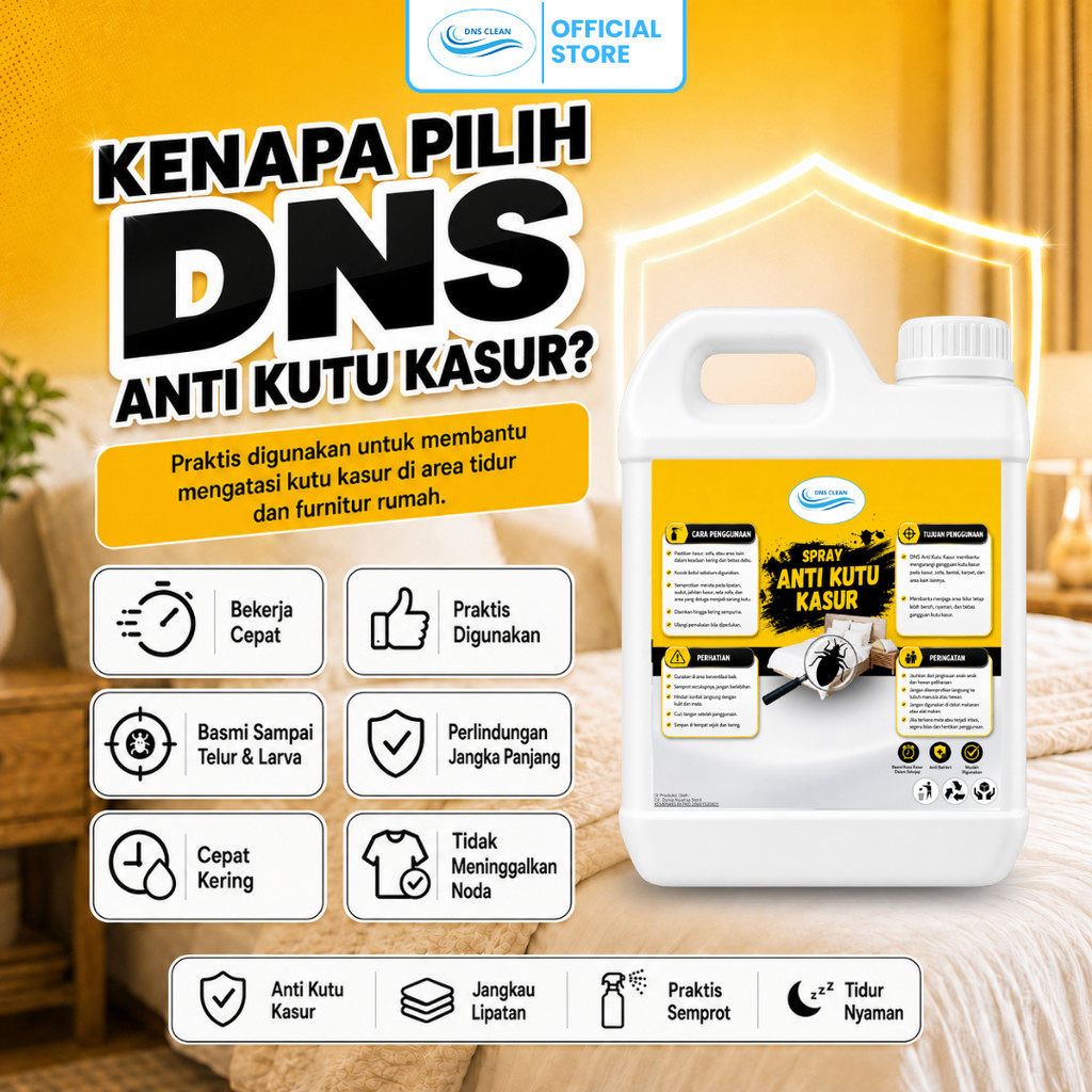 DNS Pembasmi Kutu Kasur 1 Liter Ampuh Membunuh Tumbila Free Botol Spray