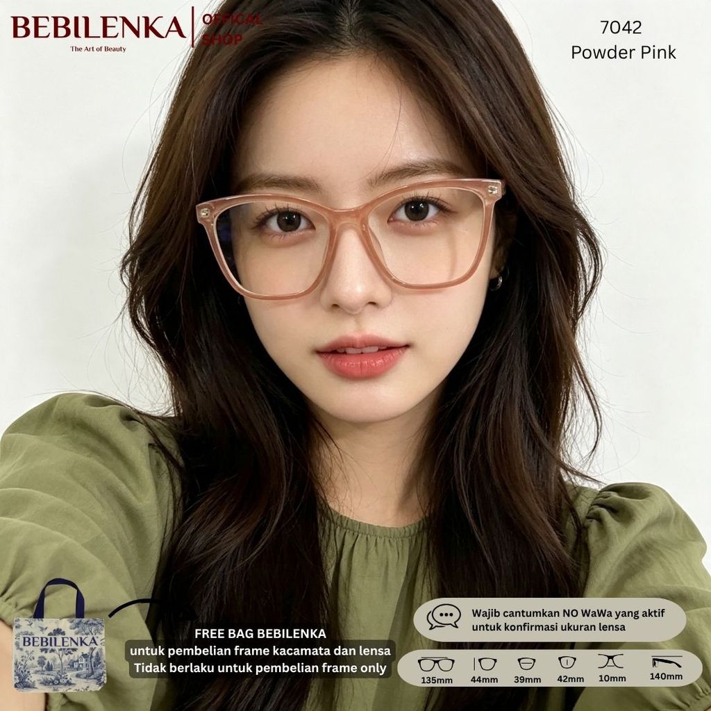 Kacamata Bebilenka Kode 2477 - 7042 Free Bag Bebilenka Tas Kacamata Korea Kotak Kacamata Gaya, Kacam