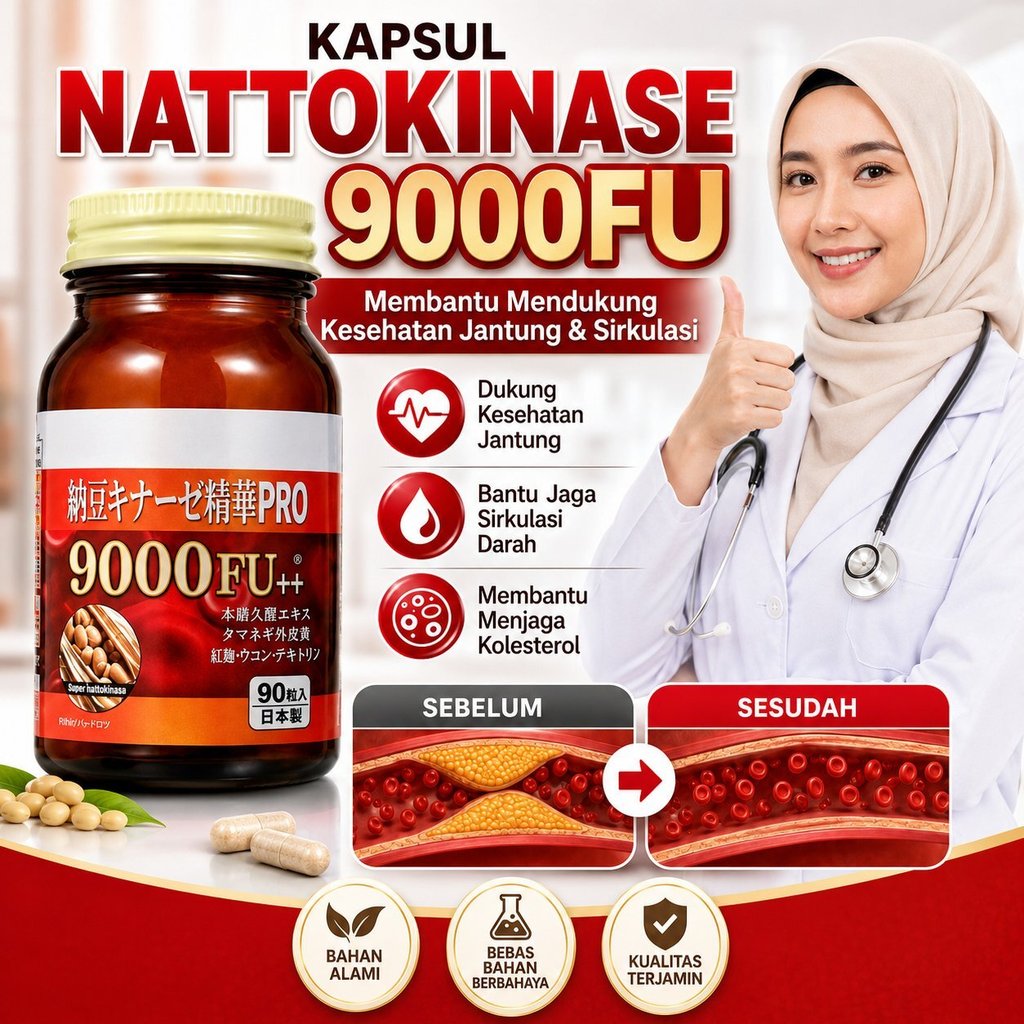 COD [Beli 1 Gratis 1] Suplemen Diet Kapsul Enzim Natto 90 Butir/Beli 1 Gratis 1/Enzim Natto Beraktiv