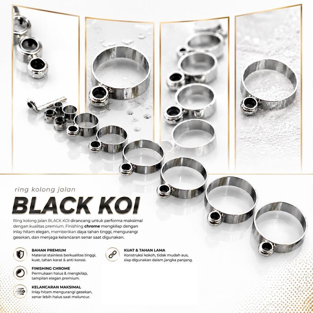 Set Ring Kolong Jalan Joran Tegek Haizhen Black Koi 450