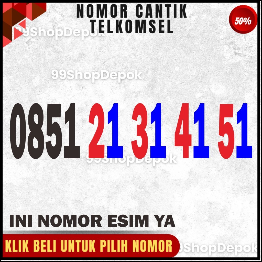 Nomor Cantik Simpati 21314151, TELKOMSEL 21 31 41 51, Nomer Cantik Simpati 4g 5g Kartu Perdana