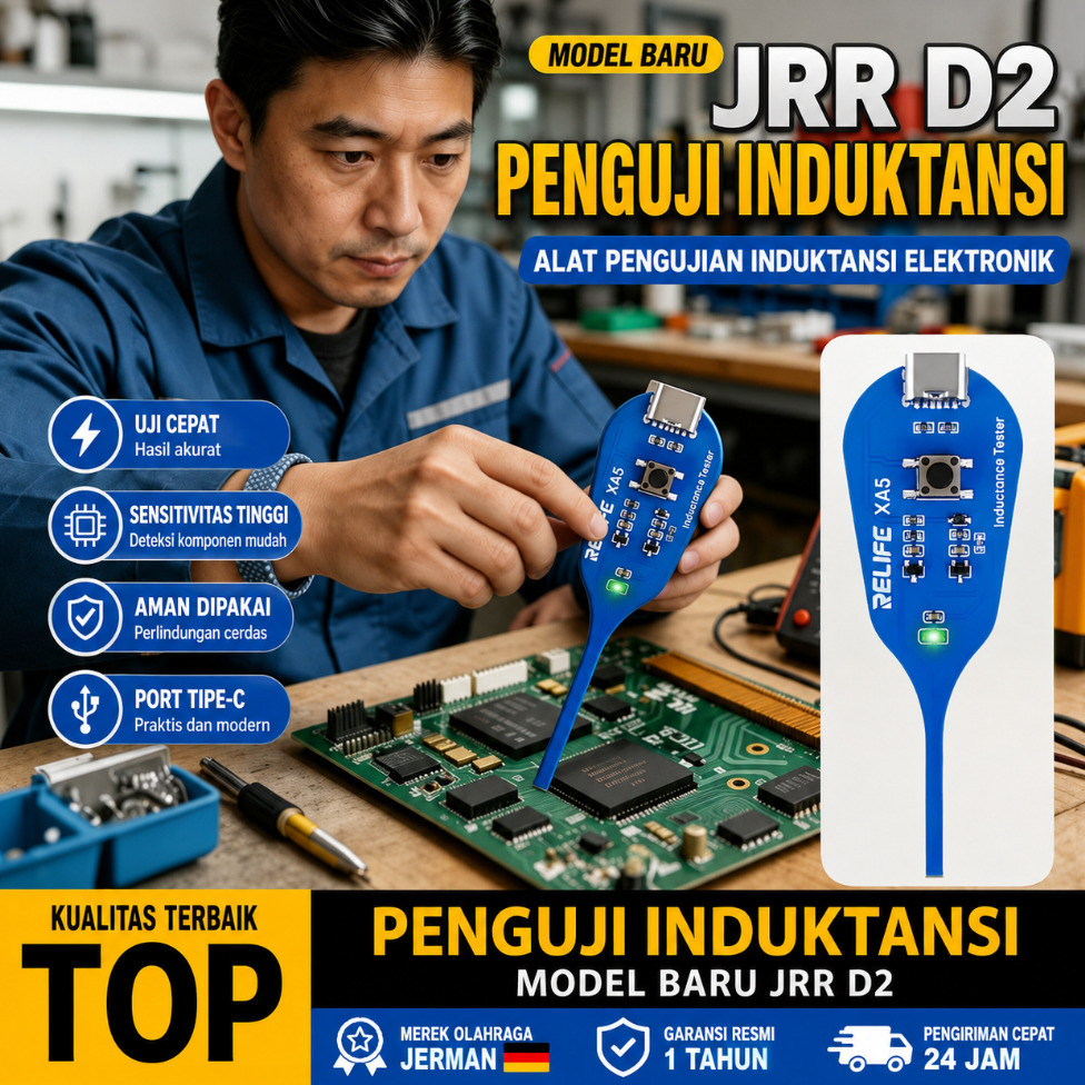 Meter Induktansi Digital Portabel/Penguji Nilai Induktor, Multimeter Presisi Layar LCD/Tester Lilita