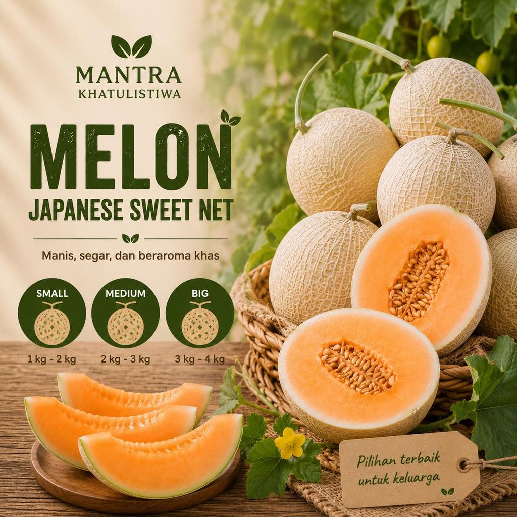 MELON JAPANESE SWEET NET MELON JEPANG MANIS MELON SWEET NET