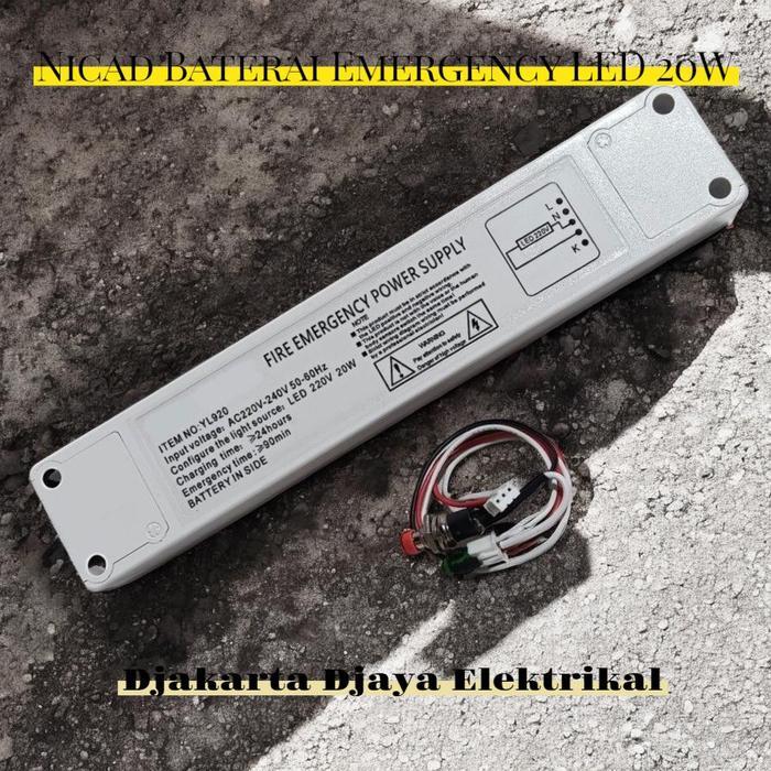 Emergency Power Supply LED Driver 20W - 50W | Modul Kit Lampu Darurat Ni-Cd & Li-ion - 20 watt