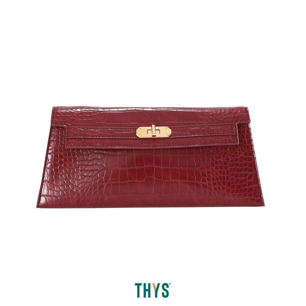 THYS SUSEN Croco Tas Selempang Trapeze 2015 - Merah Sling Bag Crossbody Bag Tas Bahu Tas Slempang