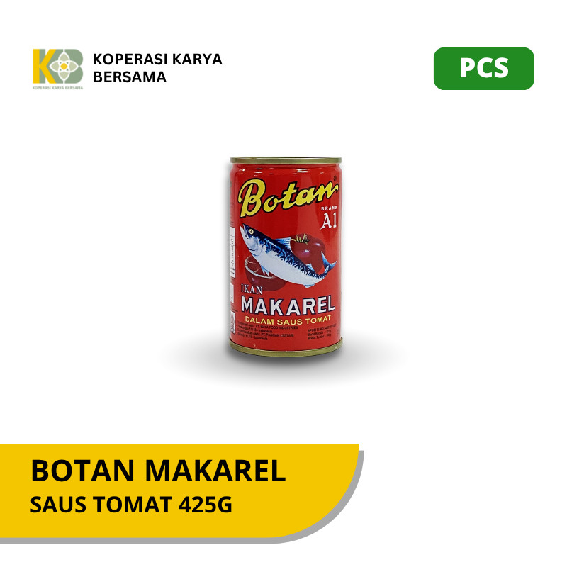 Botan Besar / Botan Mackarel 425g / Ikan Kaleng Botan 425 gram / Botan A1 Sarden Saus Tomat Besar