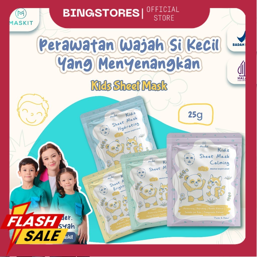 Maskit Kids Sheet Face Mask - Masker Wajah Anak - Sheet Mask Anak & Remaja GD
