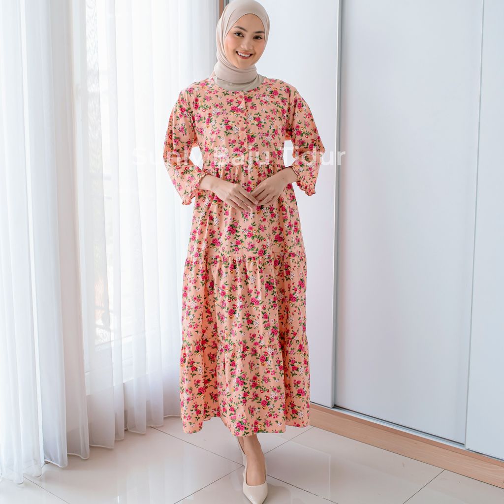 SUNLY - Gamis Wanita Katun Muslim LD - 108 cm