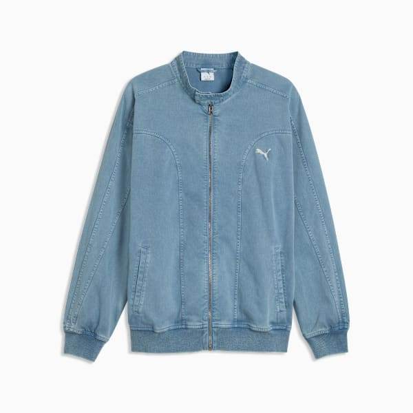 PUMA Jaket Casual / Kasual Unisex FUTURE.PUMA.ARCHIVE T7 Relaxed Washed Twill Track Jacket Warna Coo