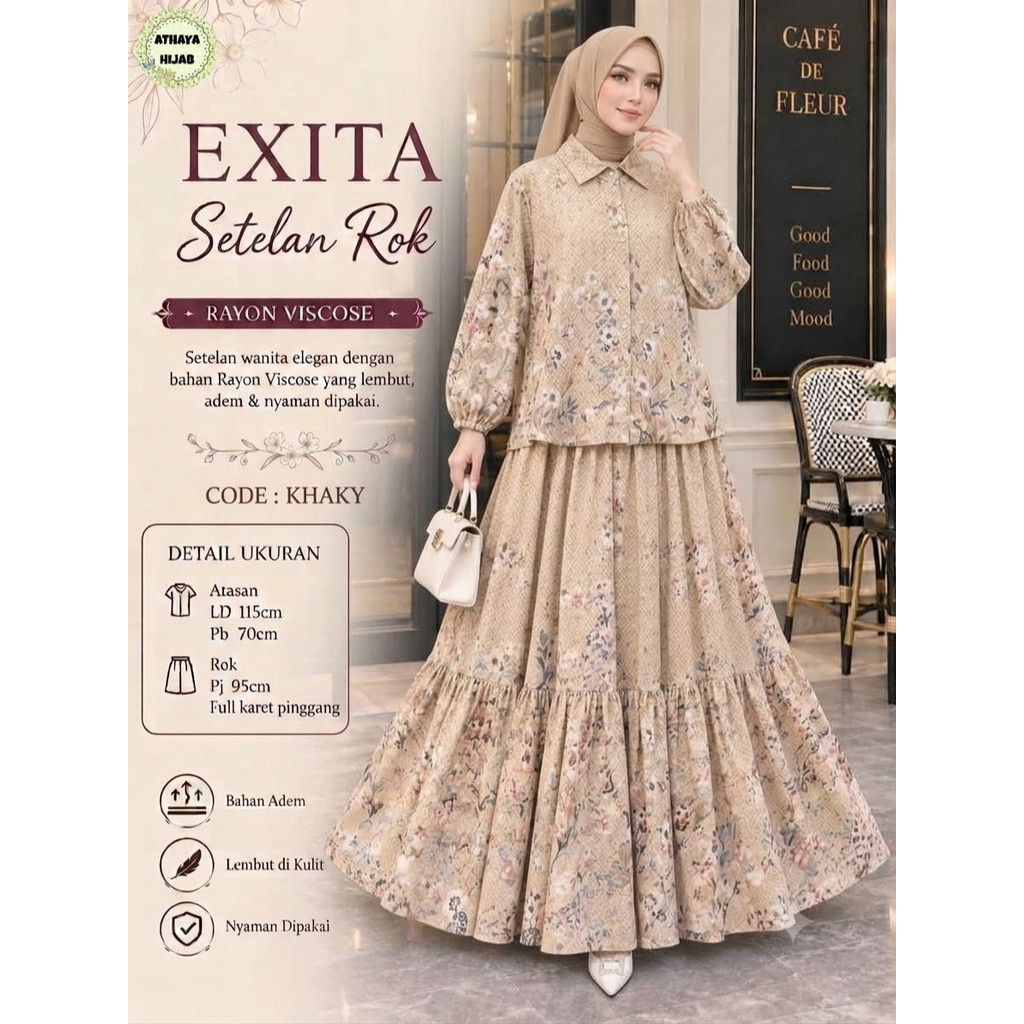 1209    EXIT A SETELAN ROK by AtHAYA   DAILY WEAR  FASHION HIJAB STORE // NOVIISTUFF