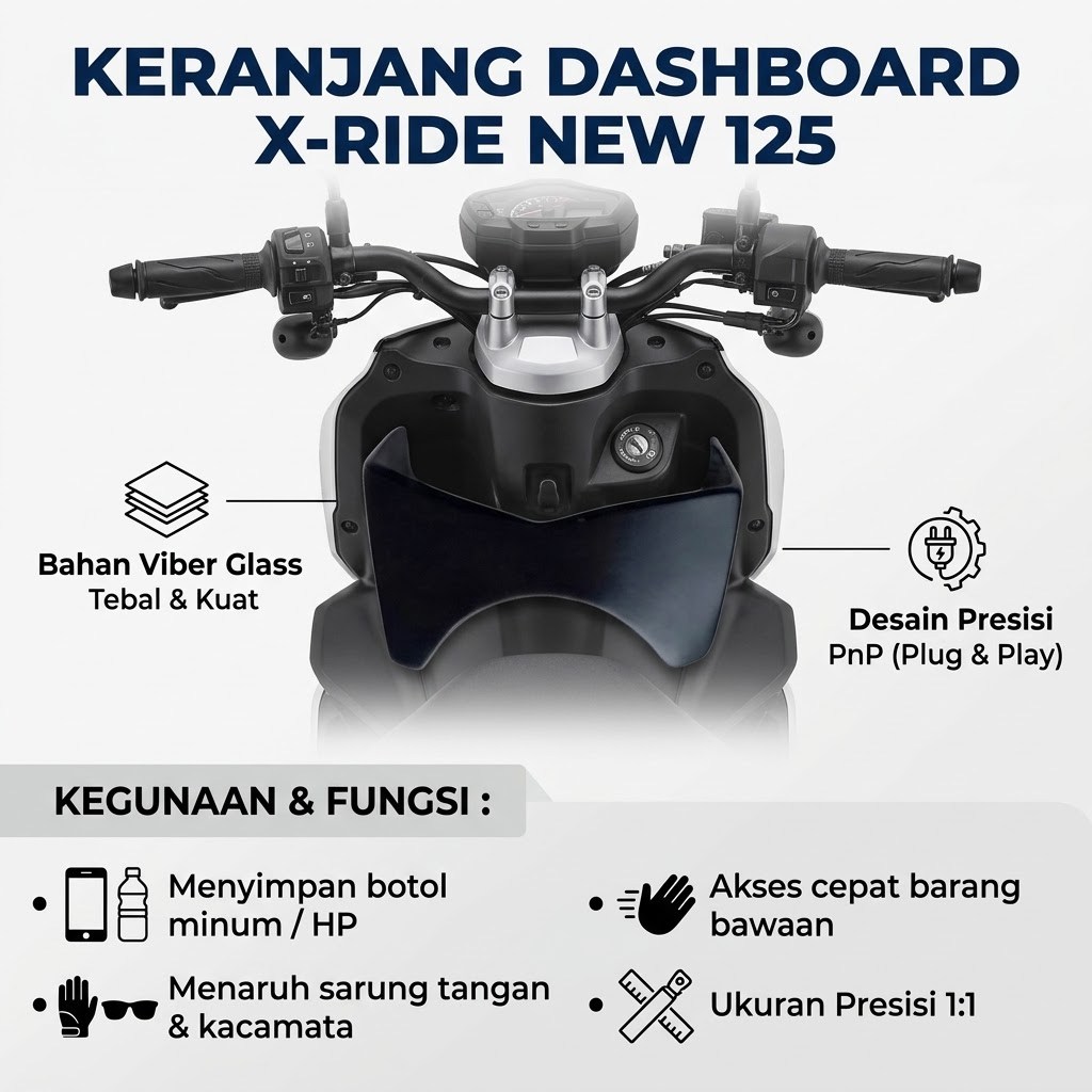 Aksesoris Yamaha Xride Keranjang Xride New 125 Side pocket