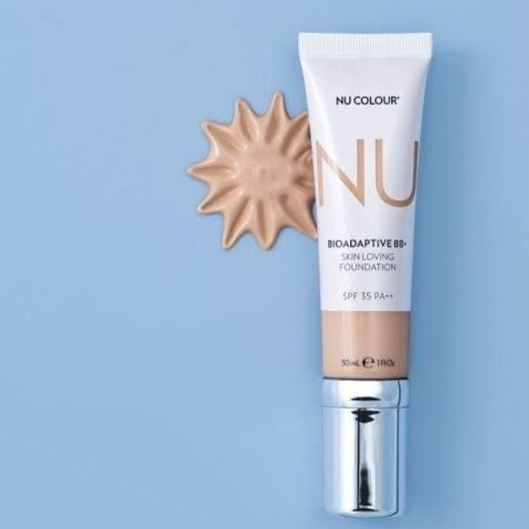 Zinia Nu Colour Bioadaptive BB+ Foundation / Bedak Cair BB Cream SPF, Menyesuaikan Warna Kulit (Ivor
