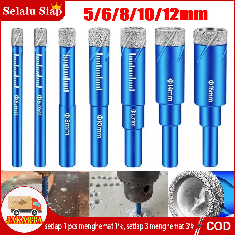 5pcs/Set Mata Bor Keramik Dan Granit Mata Bor Keramik Set Mata Bor Kaca Set Untuk Kaca / Marmer / Gr