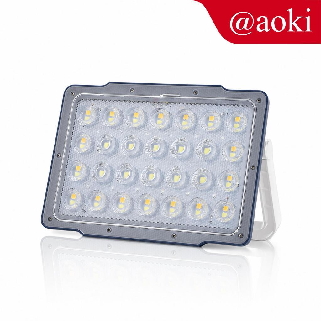 AOKI Lampu Sorot Solar Multifungsi – LED Terang, Power Bank, Magnet, Tripod, Lampu Darurat