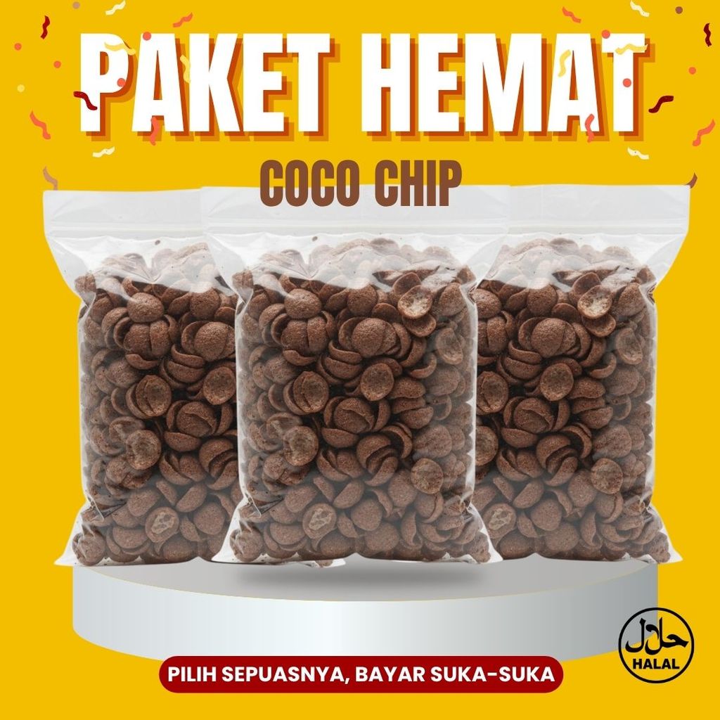 PAKET HEMAT ChocoChips ChocoCrunch ChipsCoklat ChipsMix Jajanan Anak PROMO