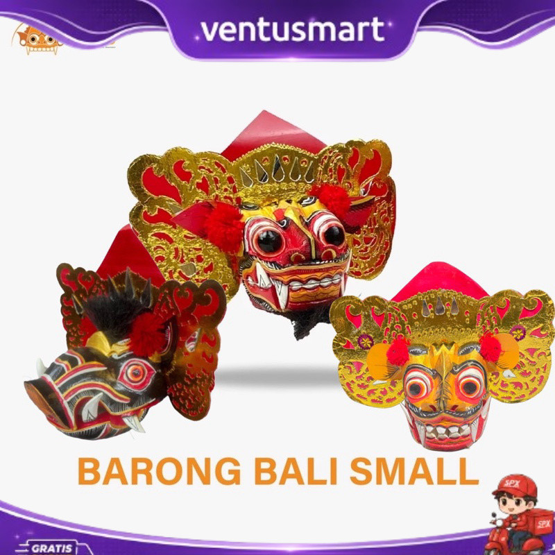 Topeng Barong- Tapel Barong - Barong Bali - Miniature Barong - Kerajinan Bali - Topeng Kayu - Tapel 