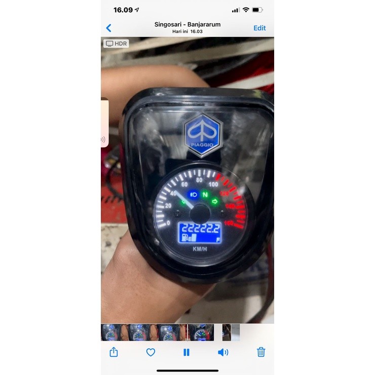 speedometer vespa exlusive digital