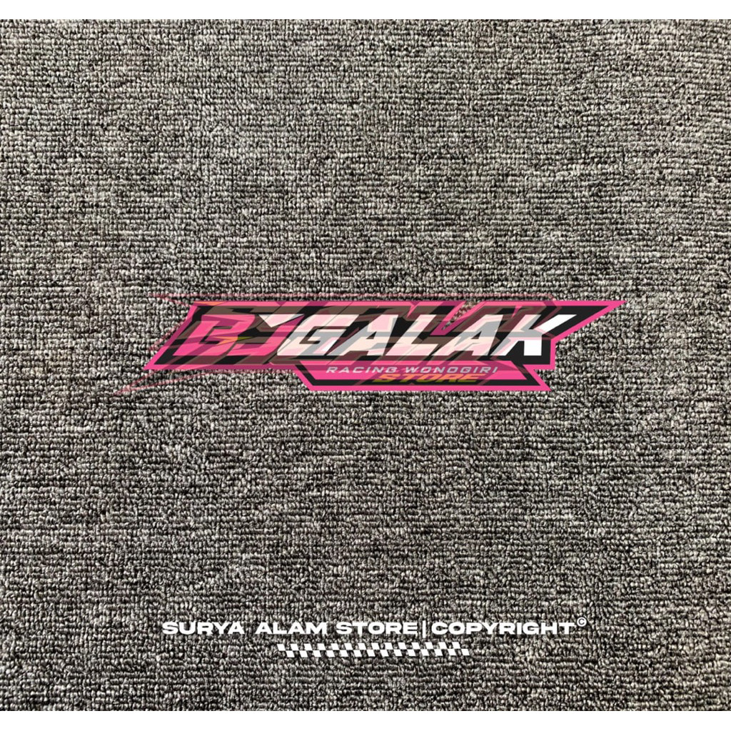 Stiker Printing Bengkel BJ Galak Bengkel Racing Vinyl Anti Air